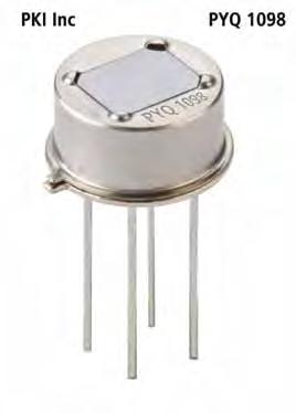 Pyroelectric detectors for motion SENSING Smart Detectors With ll Electronics Included To Make It Simple PYD 198 Dual-Element, Smart DigiPyro PYQ 148 Four-Element, Smart DigiPyro Simple Motion