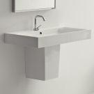 Cento design Marc Sadler ** Cento 70x45cm basin, 1 tap hole 348 Cento 70x45cm drawer unit Wood Finish 450 Gloss