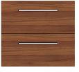 Two drawer unit 45x55cm Wood Finish
