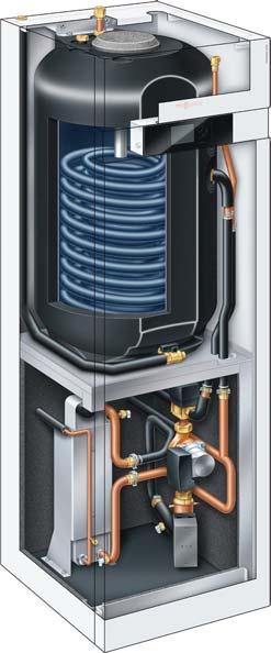 Enamelled DHW cylinder 2 Heating lance 3 Vitotronic 200 control unit 4 Integrated solar heat