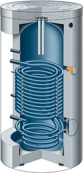 DHW convenience that's as individual as you are The DHW cylinder is prepared for the connection of a solar thermal system or the installation of one or two additional electric booster heaters with up