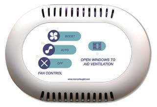 Smart Screen Option Openable Window Option Louvre Override Option Left hand side provides control and indication of the current operation mode of the HTM ventilation system.