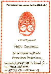 Permaculture design certificate