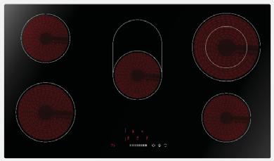 MODEL CACC90 90CM BUILT-IN VULCAN SERIES 5-ZONE CERAMIC WITH 2 DUAL ZONES COOKTOPS MODEL CACC604 & CACC704 60CM & 70CM BUILT-IN VULCAN SERIES 4-ZONE CERAMIC WITH KNOB CONTROL CERAMIC COOKTOP
