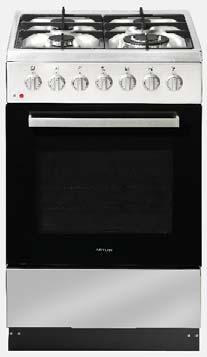 MODEL AFGE5470 FREESTANDING COOKERS 54CM FREESTANDING VULCAN SERIES COOKER WITH GAS COOKTOP ELECTRIC OVEN Power light 7 oven functions 65 litre oven capacity Control knob thermostat
