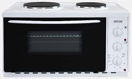 MODEL AOMK1 BENCHTOP SOLUTIONS BENCHTOP VULCAN SERIES MINI KITCHEN ELECTRIC OVEN 1000W grill 1300W conventional oven 22 litre oven capacity Oven and small hotplate can operate simultaneously Control