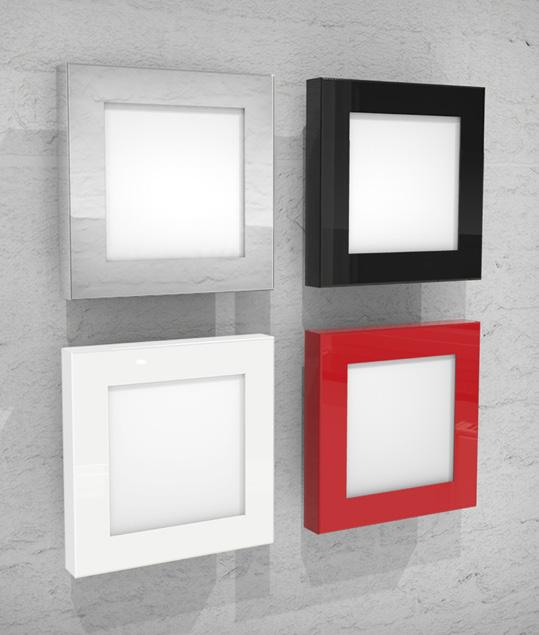 QUADRA COLOR Quadra surface fixtures for wall and ceiling come in four