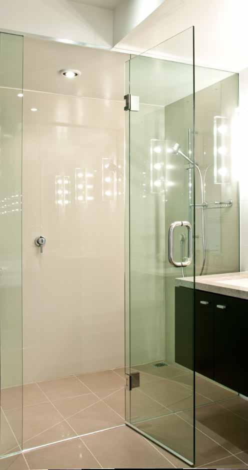 COLOURED GLASS WALL linings ADD A TOUCH OF COLOUR Glass is an ideal lining