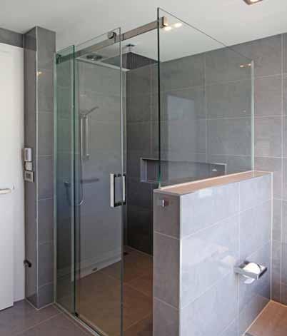 to create a large shower area with the most efficient access. 1.
