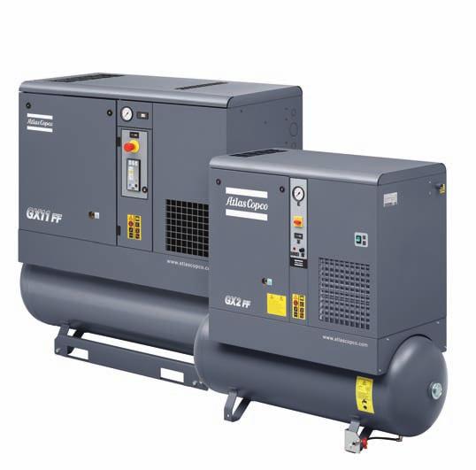 The standard start/stop control on the GX 2-5 ensures the compressor only consumes power when compressed air is needed. The GX 7-11 is equipped with energy efficient load/no load control.