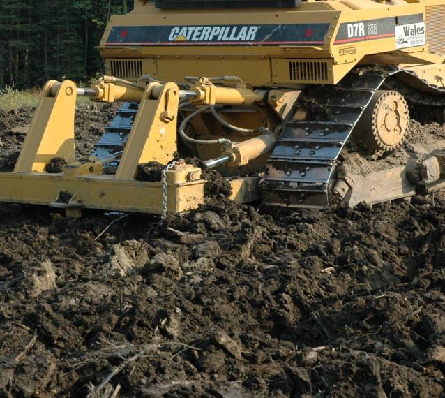 Plow sites in straight lines whenever possible, and is most important when starting to plow. Straight furrows improve operator control of the dozer direction.