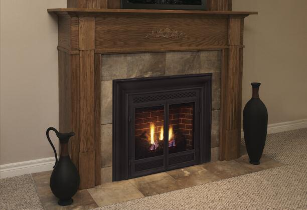 400DVB with black texture Manor surround, rectangular front and Federal doors Direct Vent Fireplace Systems DVB SERIES Not only does a fireplace make a beautiful addition to your home, but a direct