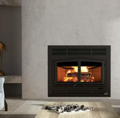 This energy efficient fireplace complies with the EPA s clean-air standards (only 1.6 g/h of emissions). High efficiency.