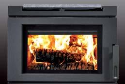 Contemporary Required: soapstone or black painted panel kits. Firebox volume: 2.4 cu. ft. Maximum log length: 20". Reversible door (hinged on left or right).