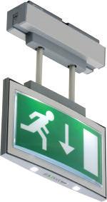 Side mount exit sign Installation The Serenga modular principle lends itself well to straightforward, step-by-step project implementation: First-fix plate Fix electronic module and `plug and play LED