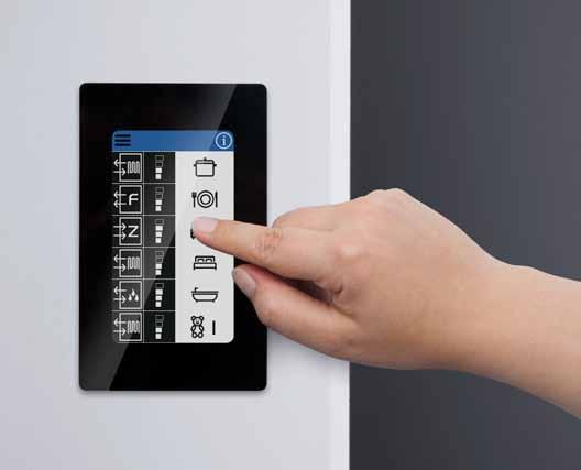 Touch Control The touch control is a 4.3 touch-panel which is recessed. You can operate up to 6 air-handling units of series X series.