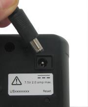 Plug the power jack from the DC supply into the crimping tool.