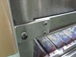 The rail with 4 indentations goes in the middle position; rail with 5 indentations goes on the bottom. Note how weldment and the small lip at the bottom of the rail faces outward (see photo below).