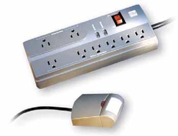 Isolé IDP-3050 Power Strip with Personal Sensor Energy-saving control system for desktop plug load equipment Eight-outlet power strip with surge protection Six outlets are controlled by occupancy;
