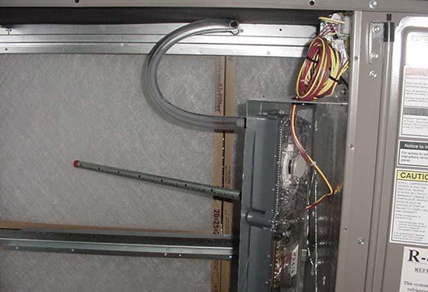 Step 6: Install detector assembly to partition wall using four #10-16 x 1/2 blunt screws provided.