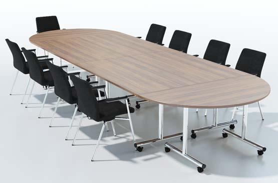 FlipTop Tables Optional modesty panels are useful in open configurations.