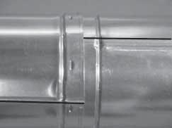 OR Apply a bead of silicone sealant (300º F minimum continuous exposure rating) to the outside of connecting joint after joining sections OR Apply aluminum foil tape (300º F minimum continuous