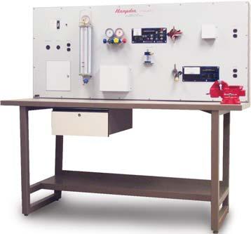 The Trainer consists of a mobile table with component panel and cold box evaporator enclosure.