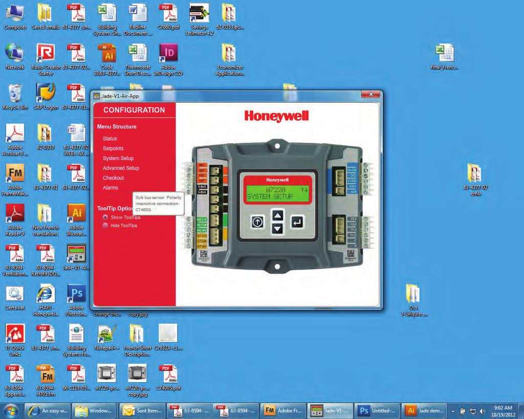Section 15 - Demo for W7220 Honeywell created a demo to help teach users how the product functions. The program is a 4.0 kb file that can be easily loaded onto your computer desk top.