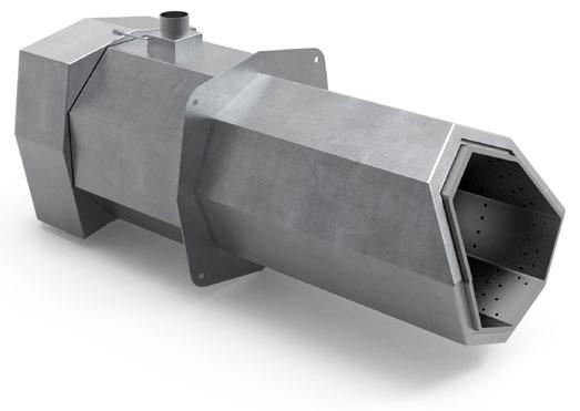 Slag scraper removes excess of the slag form the burner allowing re-firing of the burner, even with lower quality, and enlarges the maintenance-free and long term work.