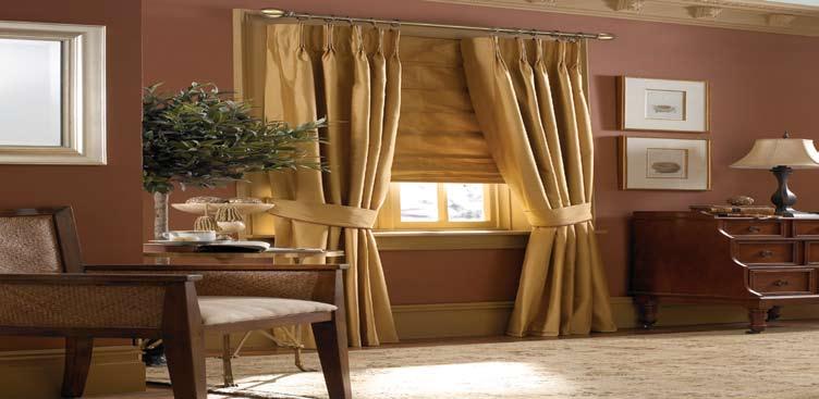 Drapery Panels Drapery Panels Parisian Pleat Panels, Coordinating Parisian Pleat Valances, Contoured Tiebacks Coordinating Valances are ordered separately and may be used freestanding or inserted