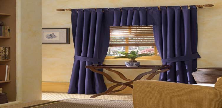 Drapery Panels Tab Top Panels, Coordinating Tab Top Valances, Contoured Tiebacks Coordinating Valances are ordered separately and may be used freestanding or inserted between panels.