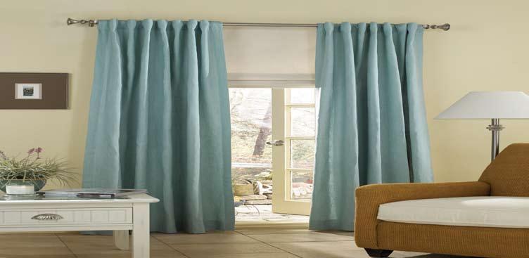 Drapery Panels Back Tab Panels, Coordinating Back Tab Valances, Contoured Tiebacks Coordinating Valances are ordered separately and may be used freestanding or inserted between panels.