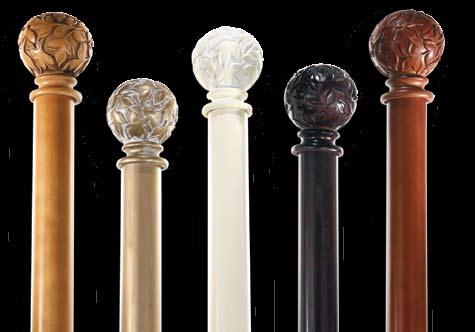 Wood Hardware All finials are hand finished polyresin