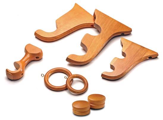 Wood & Bamboo Accessories brackets, rings & end caps Single Brackets Extension to front of bracket Extension to back of pole Packaged 1 3 / 8 & 1 1 / 4 Poles 5 1 / 2 3 1 / 2 pair 2 & 1 7 / 8 Poles 8