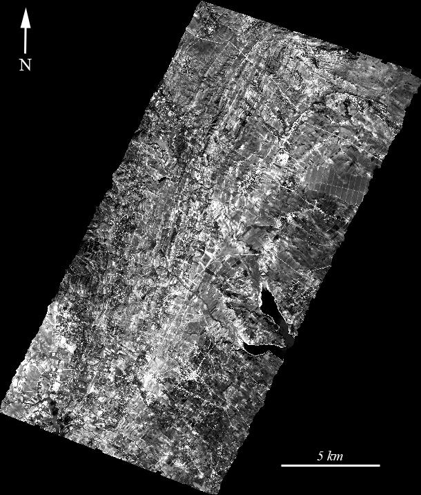 Aisa-Dual hyperspectral image Image characteristics 338 km², 5 m resolution 450 2500 nm (280 bands) November 2 nd 2010, 10h00-12h30 43.