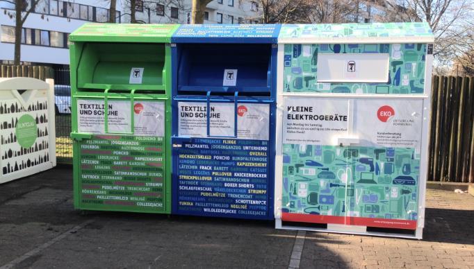 Waste collection systems (bring system) 300 public containerplaces: glas, textiles (ca.