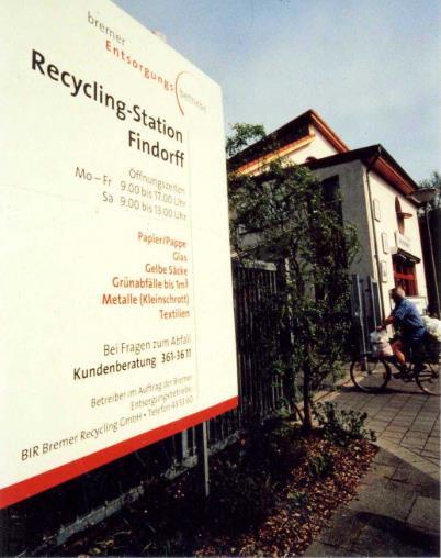 paper and cardboard (big housing enterprises) Truck for hazardous substances 15 Recycling-Stations: Garden waste,