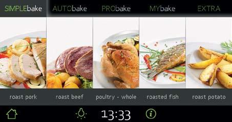 OVENS 11 SIMPLEbake Plus for the simplest way to your favourite dish at the time you want!