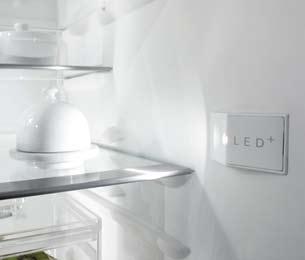 Smart placement in just the right spots allows optimum illumination of the appliance interior.