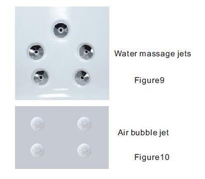 The air bubble massage created by warm air bubbles blown out through the air jets create oxygen-enriched water that nurtures the skin, soothes the nerves and increases blood flow throughout the