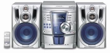 XD Series 260w 260w XD-755 CD Mini Audio System 3-disc rotary CD changer mechanism (2 discs changeable 5 mode preset equalisers Extra Bass Circuit 3-way speakers including 160mm woofers : 260W x 2