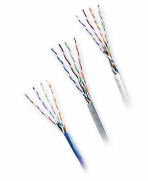 Article 725/800 NETWORK CABLES Category 5e Cables Non-Plenum Plenum Water Resistant Conductors Unshielded Twisted Bare Copper Pairs Insulation PP FEP PP Color Code Chart 5 Jacket PVC Low-Smoke PVC