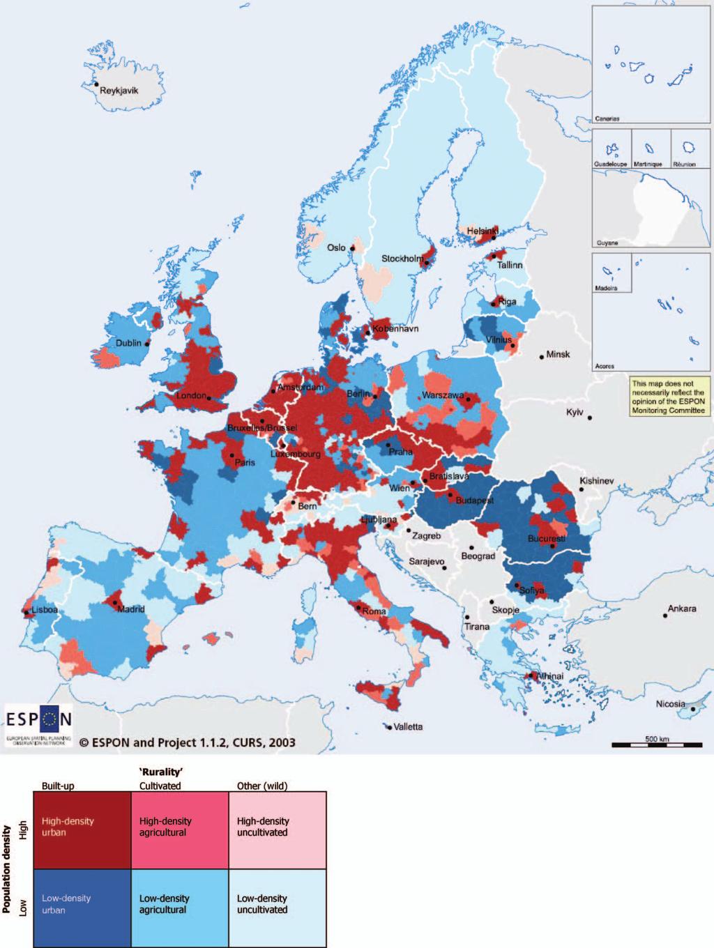 Wil Zonneveld & Dominic Stead FIGURE 1. Map of the urban rural typology from the ESPON project on Urban rural relations in Europe. Source: Bengs and Schmidt-Thomé (2005). top-down and bottom-up.