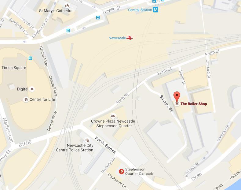 TRAVEL INFO The venue is located to the rear of Newcastle Central Station and is an easy walk from the city centre.