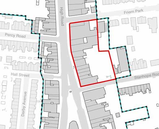 3737 KEY Key Opportunity Site SPD Area Boundary Town Centre Boundary (Local Plan) KEY Figure 20: existing plan of Friern Park/High Road