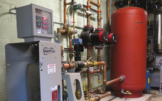 When the original systems were reaching end-of-life, the director of maintenance operations for Corcoran Management Company, Gary Saltmarsh, sought a more efficient condensing system that would