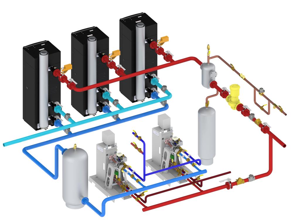 Combination Plant Application: Dual Return Boiler Loop Return @160 F SmartPlate Loop Return Building Recire DHW Cold Inlet DHW Supply 180 F Boiler Supply Additionally, for a dual inlet boiler