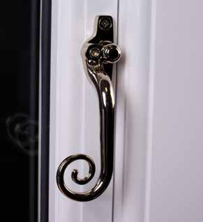 HANDLES AND PEG STAYS You can choose from a range of period handles for your new windows. Period Monkeytail designs are popular and can be specified in black, chrome, brass and satin finishes.
