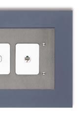 The surface mount mounting enclosure is constructed from MDF or similar materials (to be supplied by builder).
