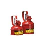 4 for Flammables Type I Safety Cans Self-closing, leakproof lid provides safety from spills Designed with a single spout for filling and pouring, the sealed lid features automatic positive-pressure